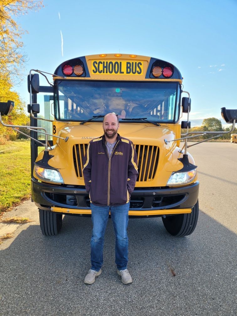 How about a big round of applause for our newest Hamilton Community Schools bus driver?! 👏👏👏

Cory Cooper passed his CDL road test last week and is now driving a route for our Special Education program.

Thank you for stepping up to fill this role, Cory! 🖤💛

#HawkeyeFamily