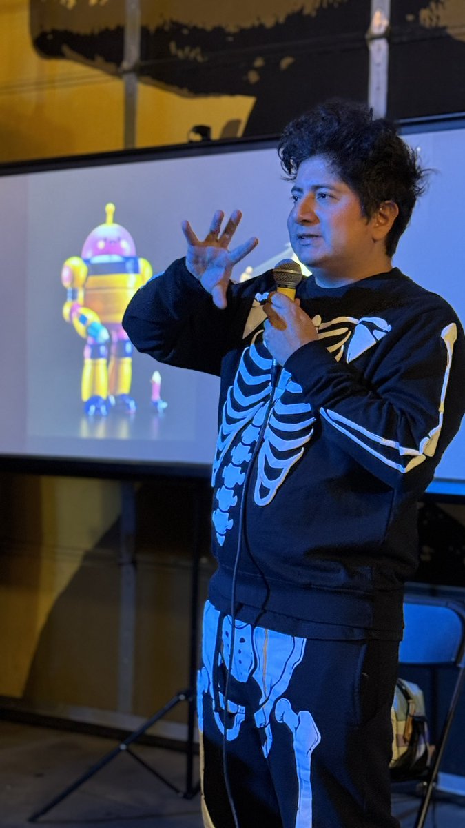 COMotionMeetup's tweet image. What an epic meetup last night where we hosted the very talented 3D/2D artist, Aarón Martínez from Mexico!  A special lucky few got some of his duck character toys as well!  Big shout out to Aarón &amp;amp; be sure to sign up for our newsletter so you get alerted about the next meetup!