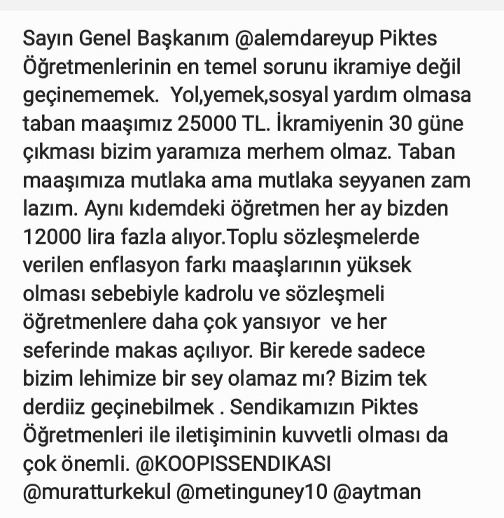 <a href="/KOOPISSENDIKASI/">Koop-İş Sendikası</a> <a href="/alemdareyup/">Eyüp Alemdar</a> <a href="/metinguney10/">Metin Güney</a> <a href="/muratturkekul/">muratturkekul</a> <a href="/aytman/">aytuğ balaman</a> <a href="/cengizmete/">Cengiz Mete</a> <a href="/chnkvnc/">Cihan KIVANÇ</a> @Piktes2Projesi