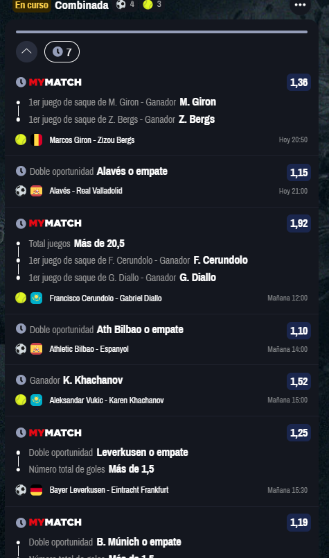 Picks1Pro's tweet image. Vamos con esta cuota 7.47! Suerte!! #ProfitablePicks✅ #LaLiga  #ATP  #Bundesliga