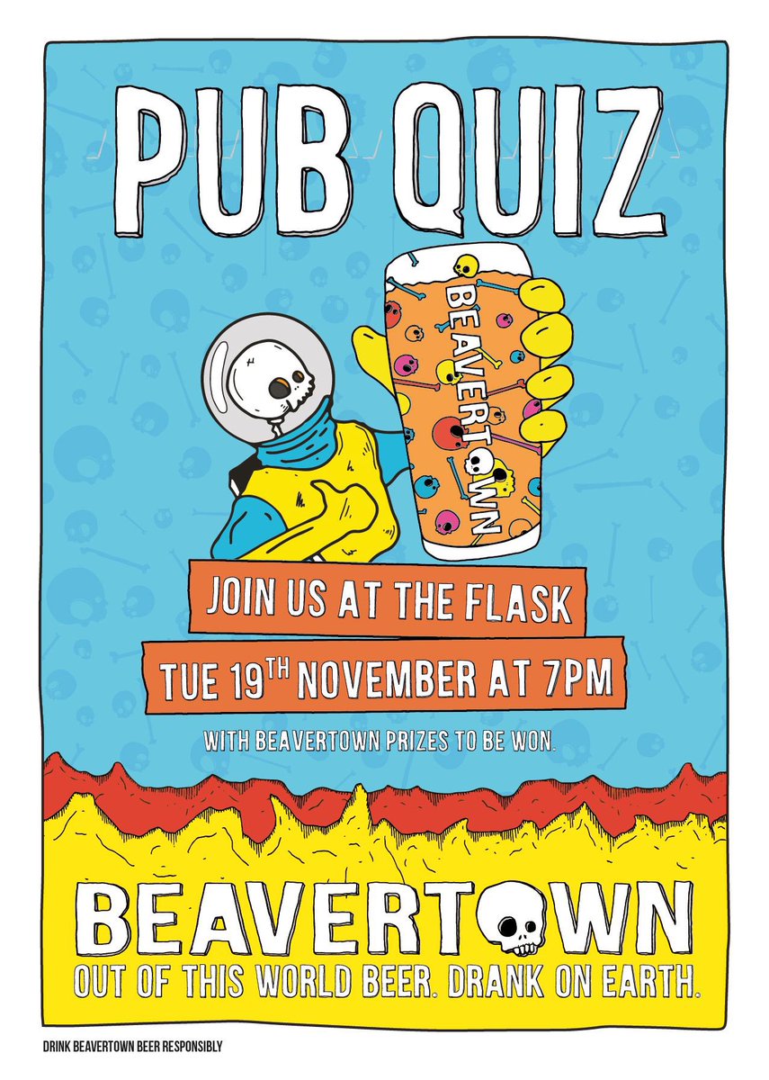 You’ve asked so we’ve delivered! Join us for a very special pub quiz on November 19th with our friends at @beavertownbeer 🧐🍻 with a special round dedicated to Beavertown trivia, brush up on your knowledge of this amazing brewery to win some great prizes 🤭🎉