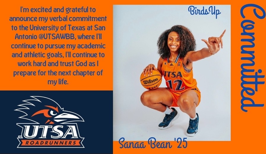 SanaaBean1's tweet photo. I'm excited to announce my verbal commitment to @UTSAWBB 🧡💙@IFNGUAA @EdnaKarrHS 💜💛#State. #NxtChapter #LetsGo210 #BirdsUp #Gratitude @LgrBasketball #NOLA⚜️ https://t.co/hNsJvXRkhG