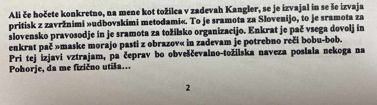 Tudi v moji zadevi je tožilec ODT v Mariboru javno napisal pismo! Spravli so ga na psihijatrijo in predčasno upokojitev!  Nihče ni problematiziral tega pisma ! Tozilcu so se maščevali!