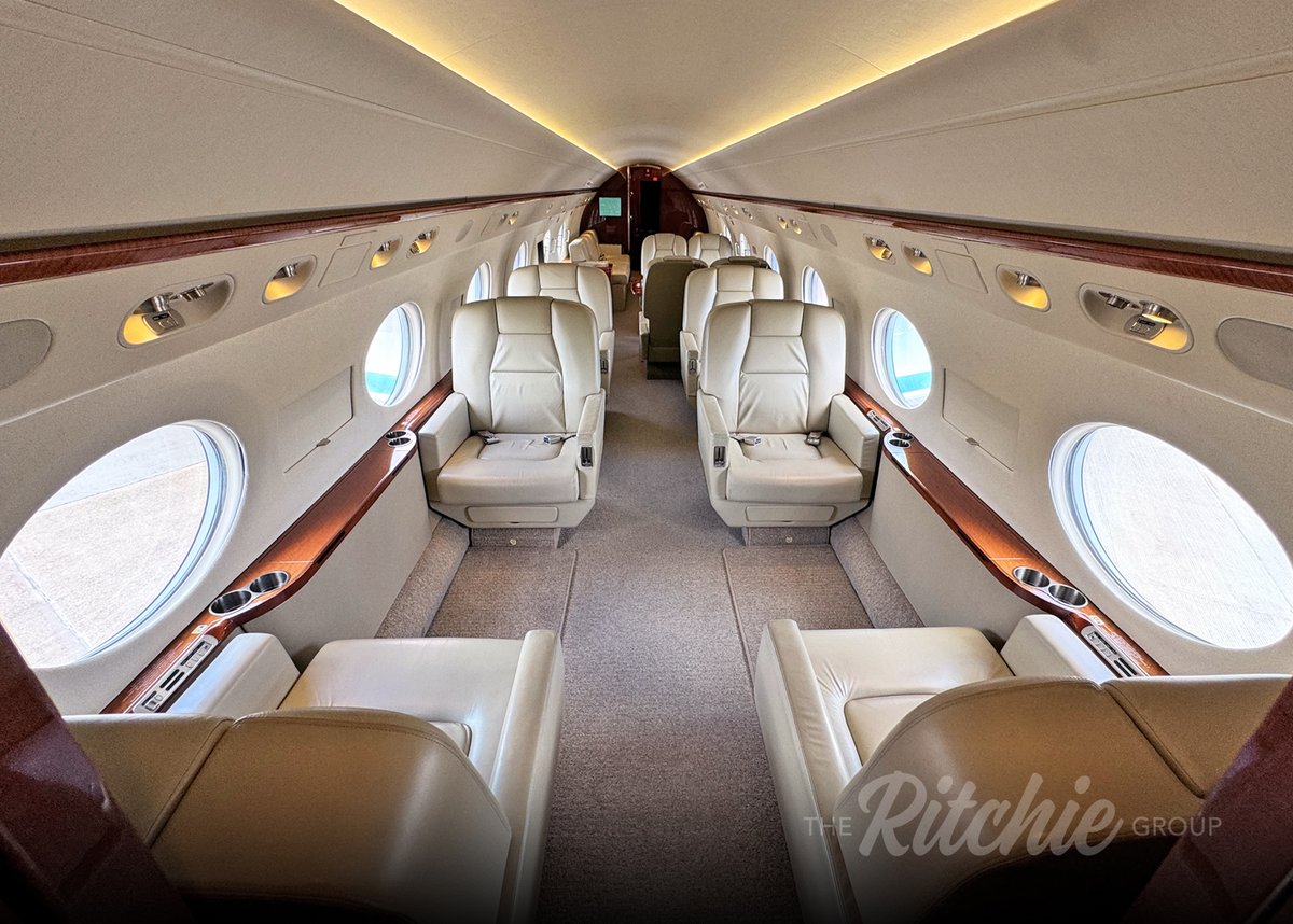 GroupRitchie's tweet photo. Available For Sale or For Lease. 2007 #Gulfstream G550. Exceptional US Pedigree and Ready for Service. 18-Pax, Fwd Galley. Let's Talk!
#AircraftForSale #AircraftForLease #G550 #trgjettransactions https://t.co/BWFa1kO9uR