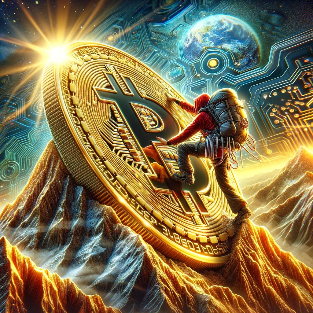 TheBitcoin__'s tweet photo. The higher you climb, the clearer you see — #Bitcoin is freedom. https://t.co/wys1kMSP5m