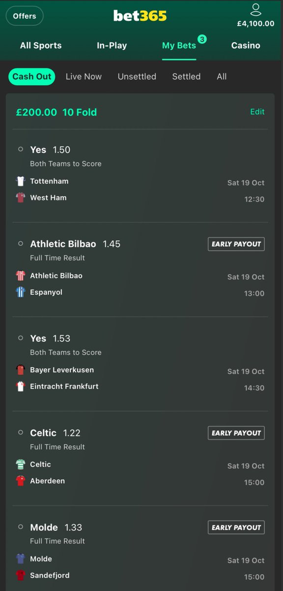 Lemzyy_'s tweet photo. SATURDAY ACCA ⚽️

£200 RETURNS £5,573 🤑

ODDS: 21.66 📊

IF THIS WINS I’LL GIVEAWAY £1,000 TO ONE PERSON WHO LIKES ❤️THIS!

🚨A NEW bookie will 2x your 1st deposit! Check the replies to CLAIM this offer!🔥

(JOIN my Tele channel in the replies for my £2,125 PAYOUT BONUS ACCA ⬇️) https://t.co/BIIBRTEkfe