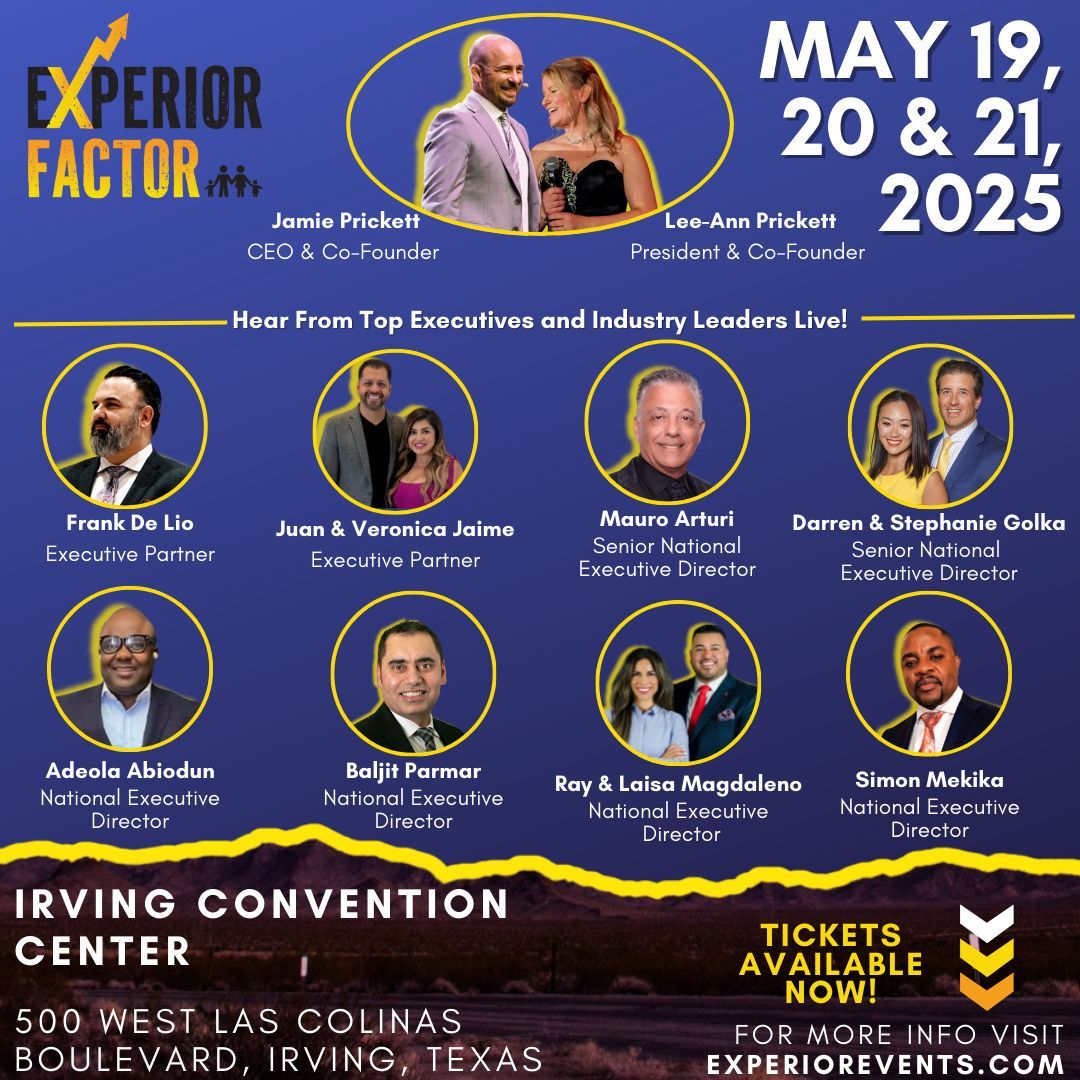 _Experior_'s tweet photo. Get ready for the ultimate experience at The Experior Factor Convention! Join us on May 19, 20 &amp; 21 in Irving, Texas. 🌟 Only 1000 tickets are available before prices go up! Grab your Super Early Bird tickets now! https://t.co/zCDcroDPGW 🎟️
#ExperiorFactor #ExperiorEvents https://t.co/Xgbh3qmugp