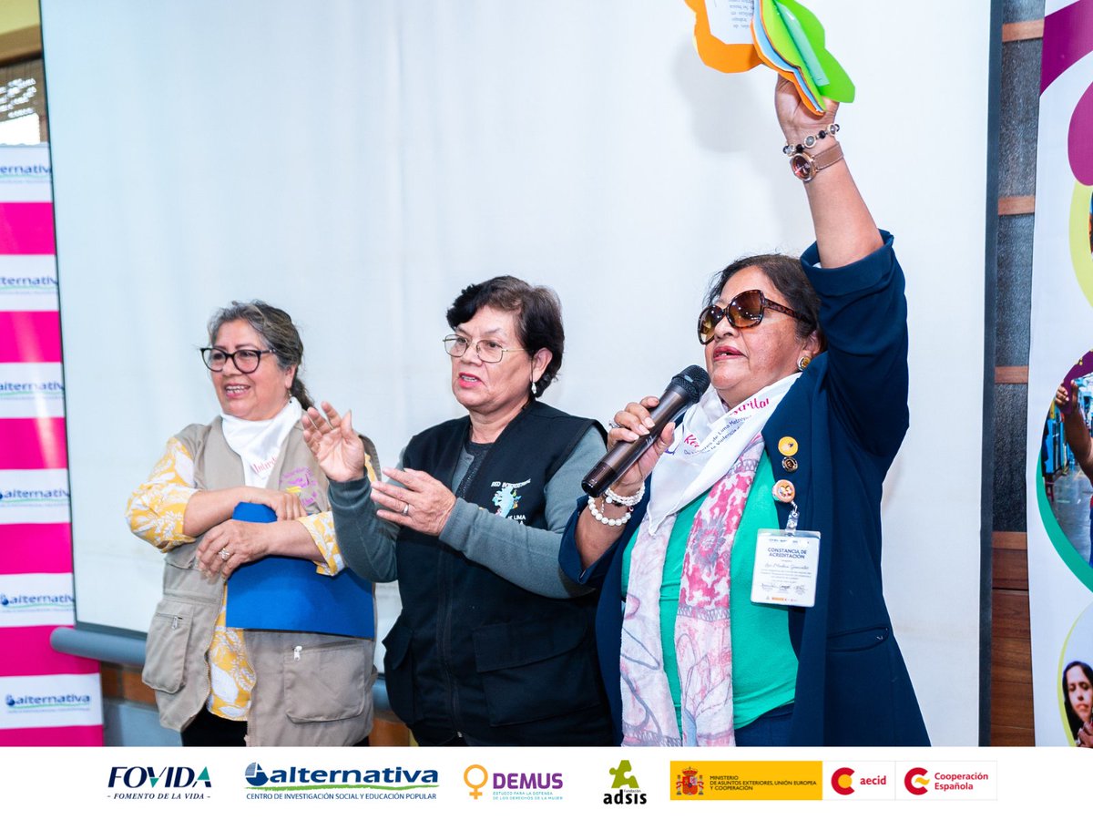 DemusPeru's tweet photo. #MujeresEnAcción 🌟 ¡Mujeres organizadas de Lima Sur, Lima Norte y Lima Metropolitana lanzan una campaña por sistemas locales de cuidado! 🌟 https://t.co/Nnd3zS2hzn