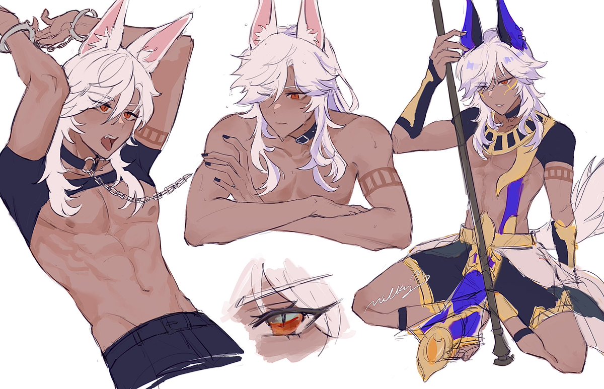 smolmilkyways's tweet photo. more jackal cyno rkgk ⚖️ #cyno #セノ https://t.co/Akrpt68Cah