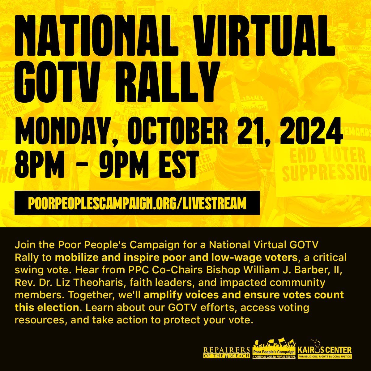 MA_PPC's tweet image. Join @UniteThePoor and people across the country on Monday night! #poorpeoplescampaign