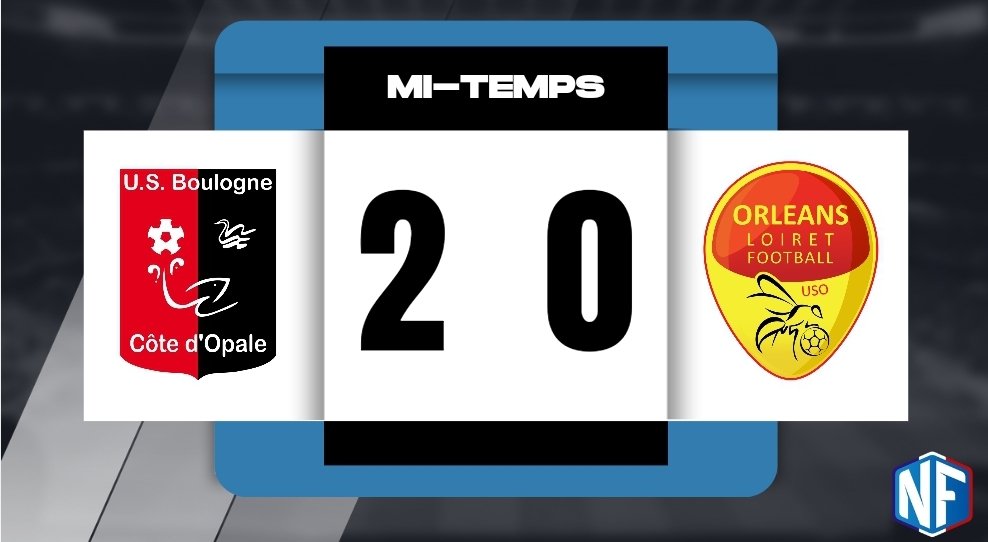 nationalfoot_'s tweet photo. MI-TEMPS À LA LIBÉRATION !

Boulogne mène assez logiquement 2️⃣-0️⃣ face à Orléans ! ⚫️🔴

Selon vous, les Orléannais vont-ils parvenir à revenir dans ce match? 🤔

⏱️ MT | #USBCOUSO | 2-0 https://t.co/GkHbfcsnuA