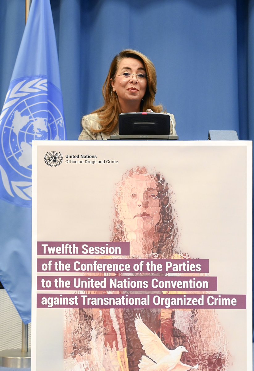 Delighted to close a successful, record-breaking #CrimeCOP12.

With 1,400+ participants, 770+ govt reps, 59 side-events and 4 resolutions adopted, I’m encouraged to see the global community unite around the UNTOC to strengthen the fight against transnational organized crime.