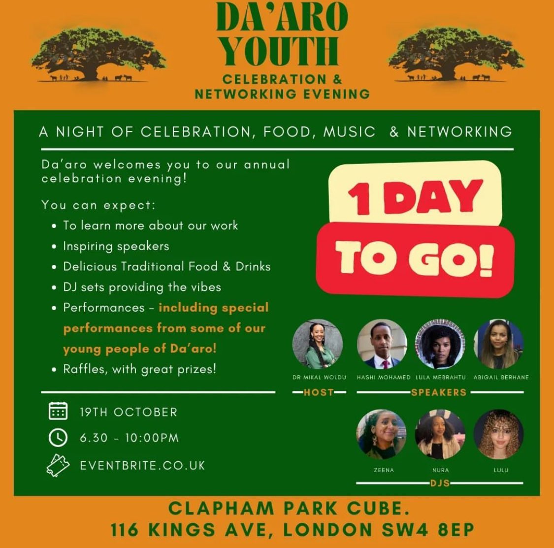 1 day to go until our celebration and networking evening! We cannot wait to see you all there. 
Link to tickets is here : eventbrite.co.uk/e/daaro-celebr…