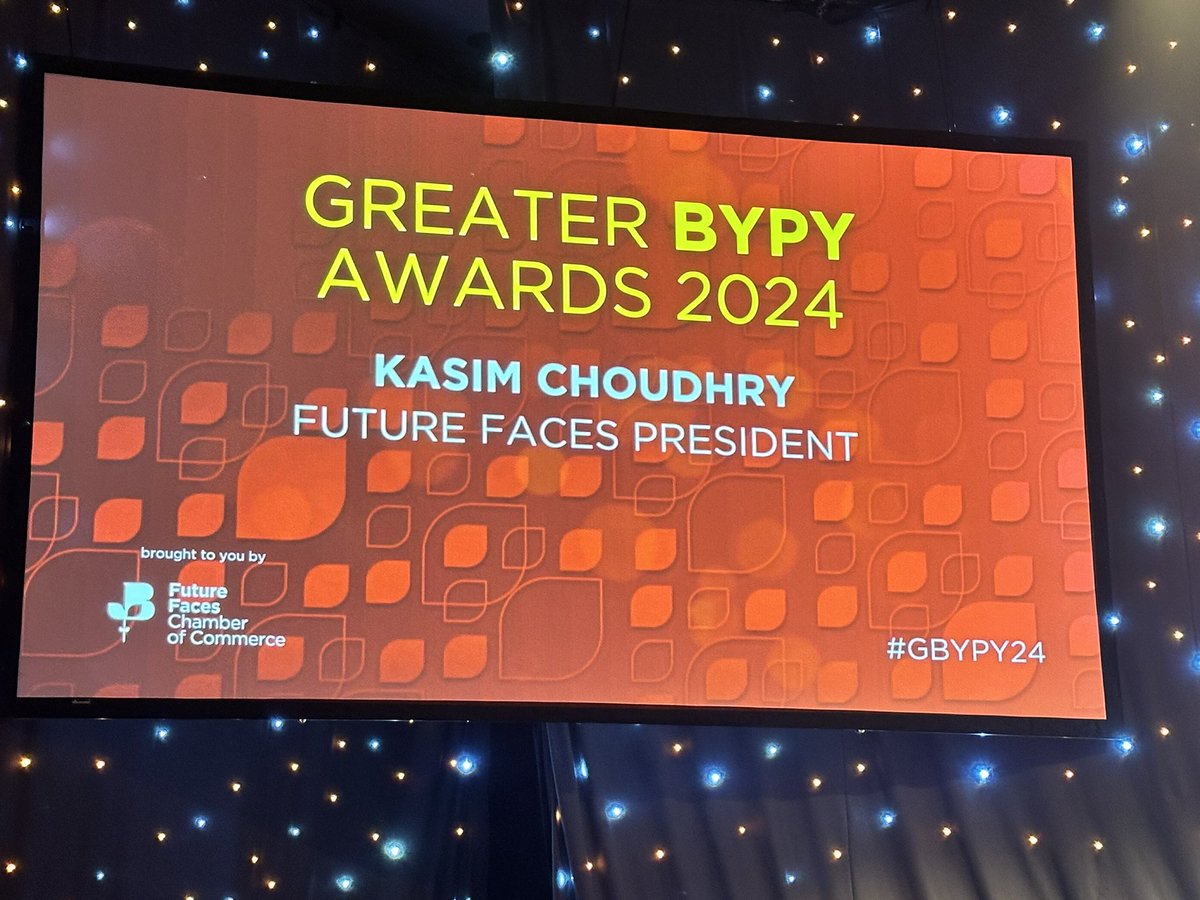 At the #GBYPY24

Great showcase of the future talent of our region. Lovely welcome from <a href="/choudhry_kasim/">Kasim Choudhry</a> #President of the <a href="/ffchamber/">Future Faces</a> 

<a href="/GrBhamChambers/">GreaterBhamChambers</a>