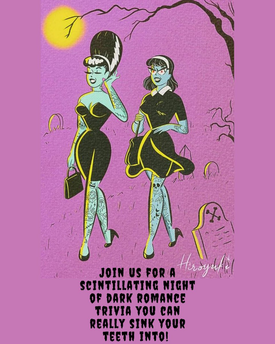 🧛‍♀️Vamps, 🐺Weres, &amp; 👻Ghouls OH MY, #DarkRomance trivia!

Get ready for a spine-tingling night of trivia on Monday, October 28th! 

Dress to impress in your most creative costumes 

Tickets: therippedbodicela.com/brooklyn-events

#TheRippedBodiceBK <a href="/BrwnPaperDolli/">Susie Dahl</a> <a href="/hrhkingnef/">Ella Kool J</a>