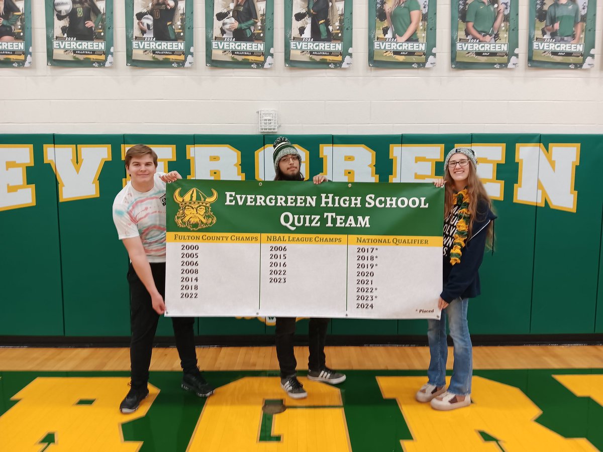 Updates trophy case and new banner!  Go EHS Quiz team!
