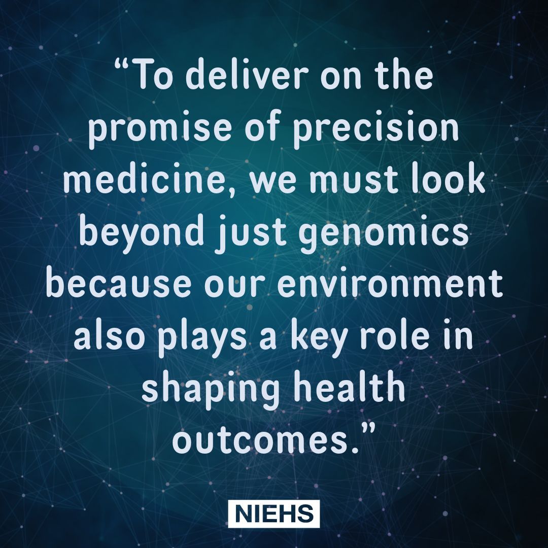 🔬 NIEHS Director Rick Woychik recently spoke with Konstantinos Lazaridis,  M.D., executive director of the Mayo Clinic's Center for Individualized  Medicine, about how research into the totality of our exposures will  strengthen, image size:1080x1080