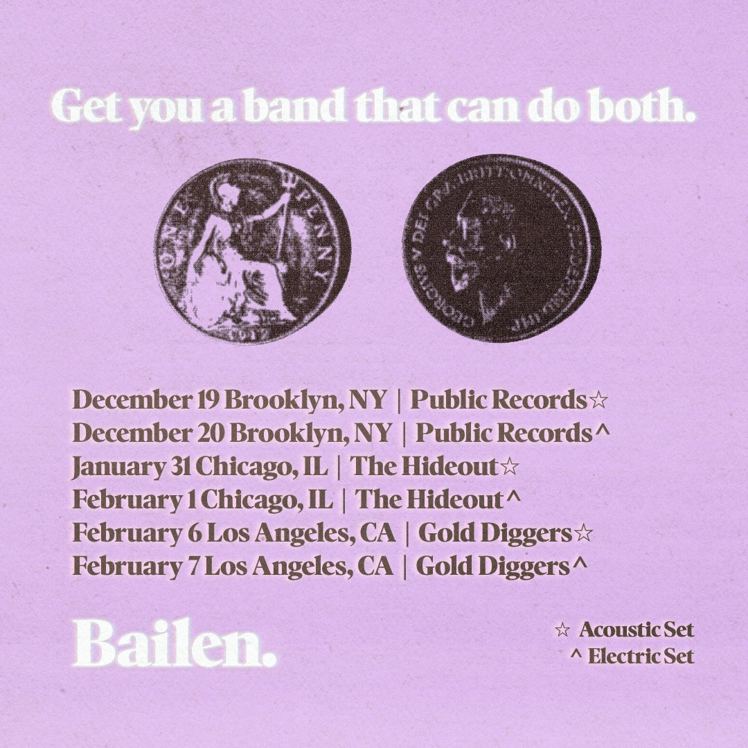 Tickets for The Gemini Dates are on sale NOW. Which side of Bailen will you choose to see? 👯 bailentheband.com