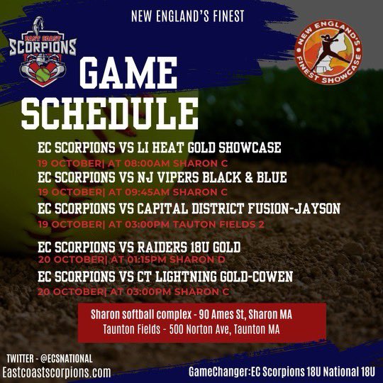 Excited to be on the field this weekend at New Englands Finest. If you’re around please come catch a game!!  <a href="/CoachLouAMC_SB/">Lou Bunosso</a> <a href="/Coach_NovakSB/">Amanda Novak</a> <a href="/STAHawksSB/">Saint Anselm Hawks Softball</a>