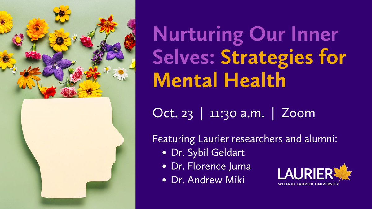 With hectic schedules and demands from the outside world, we often neglect our inner selves. In this Inspiring Conversation, Laurier researchers will share two resources we can draw upon to build ourselves up: solitude and spirituality.

Register now: secureca.imodules.com/s/1681/giving/…