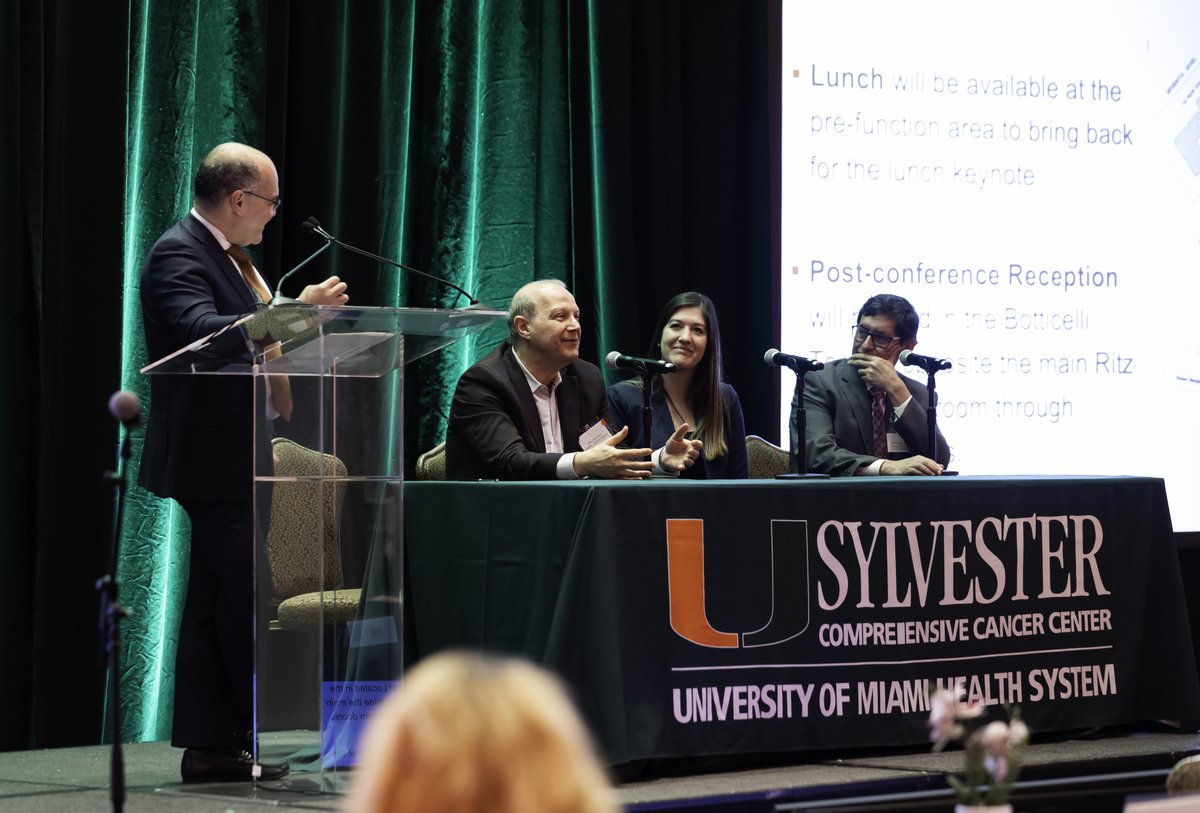 Sylvester Comprehensive Cancer Center (@sylvestercancer) on Twitter photo Our experts gathered together at today's Survivorship Symposium discuss phase 1 and 2 trials and #immunotherapies, focusing on assessing patient-reported outcomes to manage toxicities effectively. 🔬 #OnlySylvester
<a href="/LutzkyJose/">Jose Lutzky, MD, FACP</a>, <a href="/JaimeMerchan10/">Jaime Merchan</a>, @DrPattyMoreno & Dr. Alvaro Alencar Our experts gathered together at today's Survivorship Symposium discuss phase 1 and 2 trials and #immunotherapies, focusing on assessing patient-reported outcomes to manage toxicities effectively. 🔬 #OnlySylvester
<a href="/LutzkyJose/">Jose Lutzky, MD, FACP</a>, <a href="/JaimeMerchan10/">Jaime Merchan</a>, @DrPattyMoreno & Dr. Alvaro Alencar