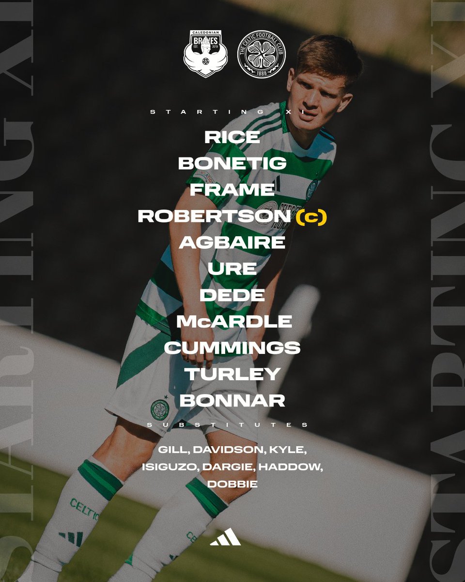 CelticFCB's tweet photo. Here is how the young Hoops line-up for this afternoon's away clash against Caledonian Braves 📋⤵️
#CALCEL | #CelticFC🍀 https://t.co/aUoCJmiGPp