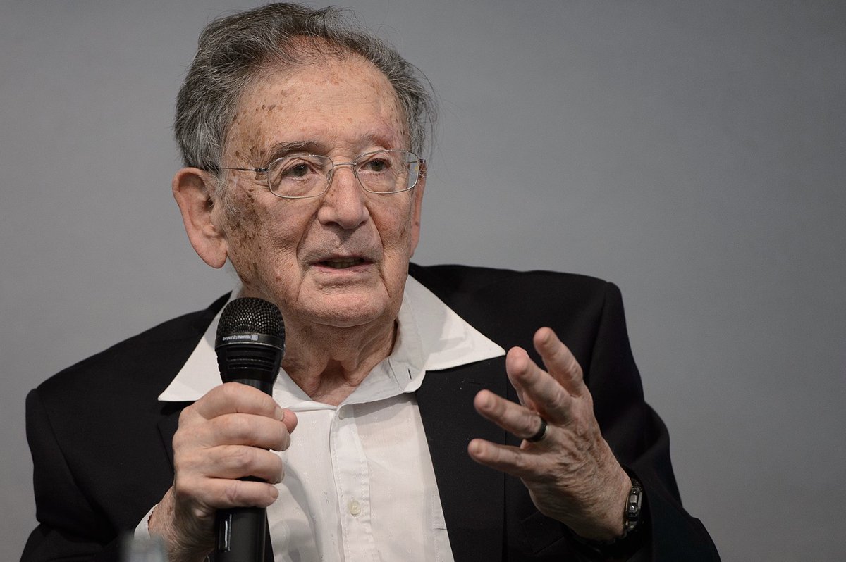 AuschwitzMuseum's tweet photo. With great sadness, we received information about the passing of Professor Yehuda Bauer.

His thoughts and words shaped and inspired the academic debate about the tragedy of the Shoah. His work will be continued by all the people engaged in preserving the Memory.

"The horror of the Holocaust is not that it deviated from human norms; the horror is that it didn’t."
(Yehuda Bauer)

Yehuda Bauer was 98 years old.

[Photo: Stephan Roehl / Heinrich Böll Stiftung]