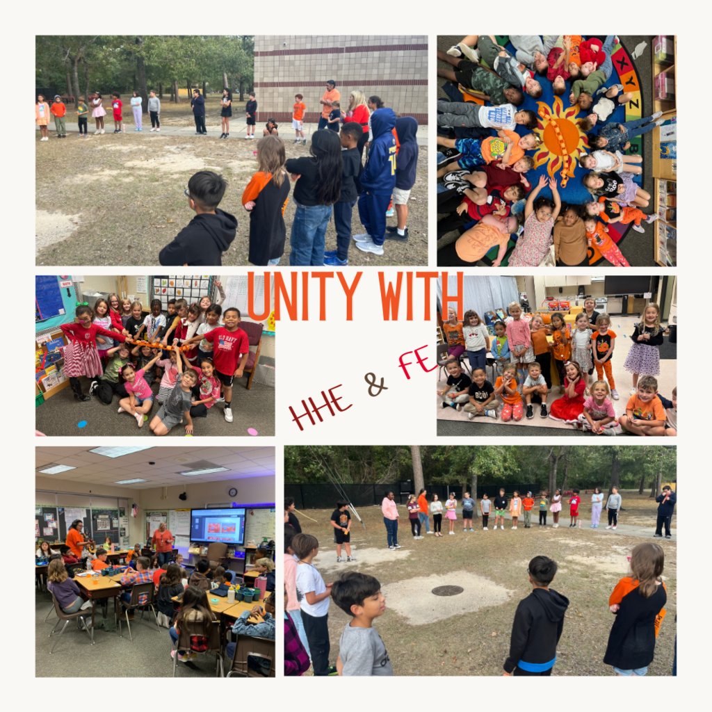 HHE &amp; FE joined forces to celebrate Unity Day. The day is dedicated to promoting kindness, inclusion, &amp; togetherness. These students fostered a sense of community &amp; understanding, &amp; highlighted the importance of standing up against bullying. Better Together Roadrunners &amp; Bulldogs