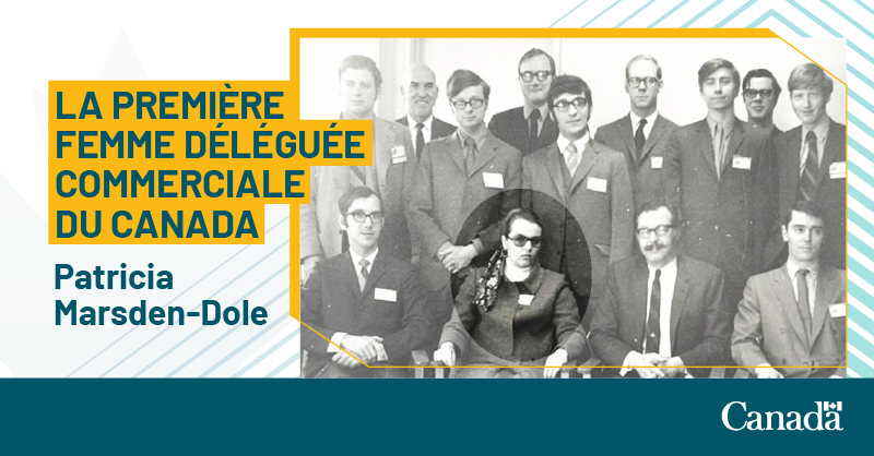 CommerceCanada's tweet photo. En ce #MoisDELHistoireDesFemmes, nous saluons des femmes comme Patricia Marsden-Dole, la première femme déléguée commerciale du Canada, recrutée en 1969. 

Elle a inspiré de nombreuses personnes par sa résilience. Célébrons les réalisations des femmes!   

#FemmesDansLeCommerce