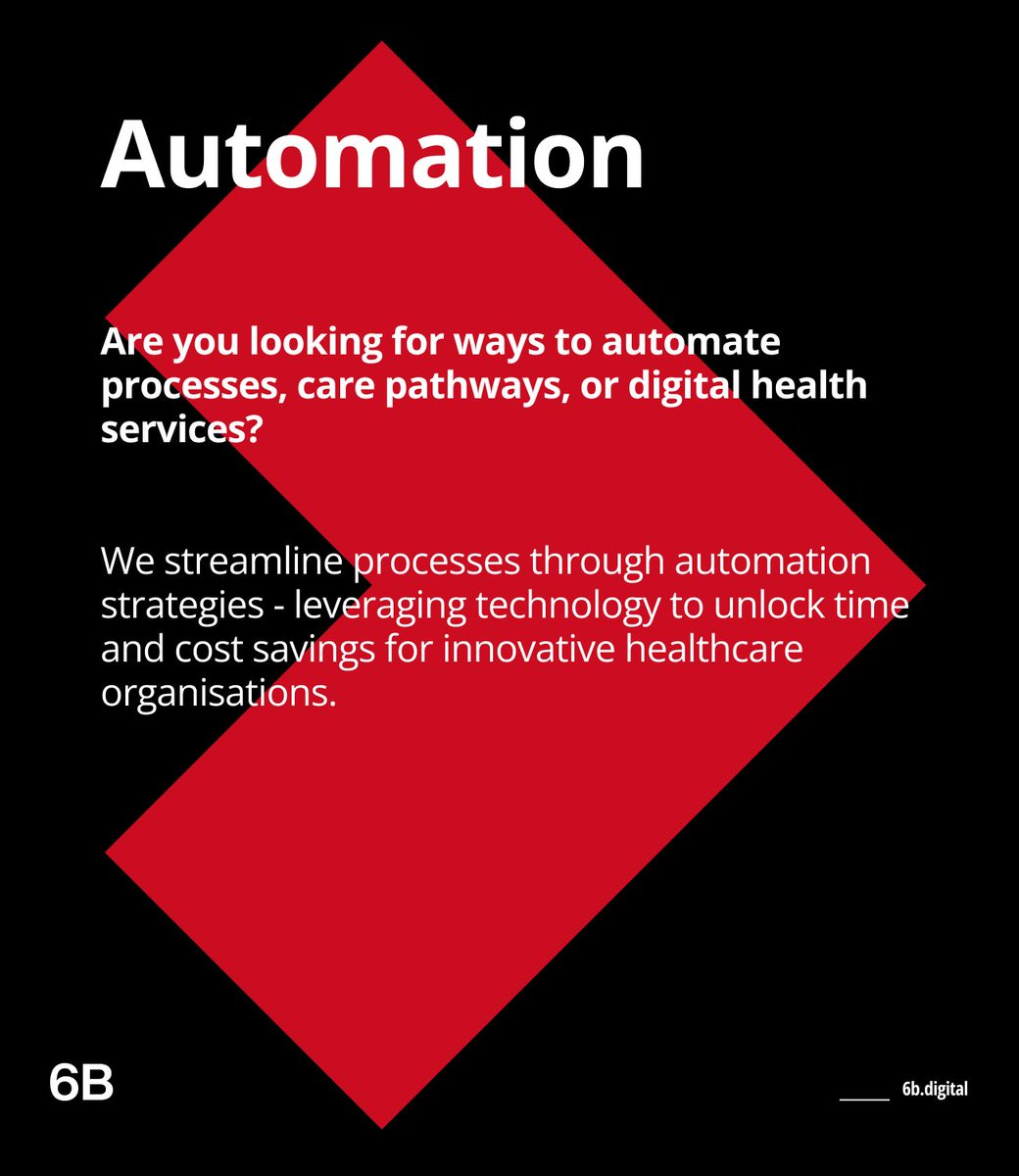 6b_digital's tweet image. If you&apos;re ready to simplify complex healthcare processes, improve efficiency and reduce costs and enable smarter, faster digital health services then contact 6B for a free consultation today 👉 6b.digital/contact.

#HealthcareAutomation #DigitalHealthSolutions
