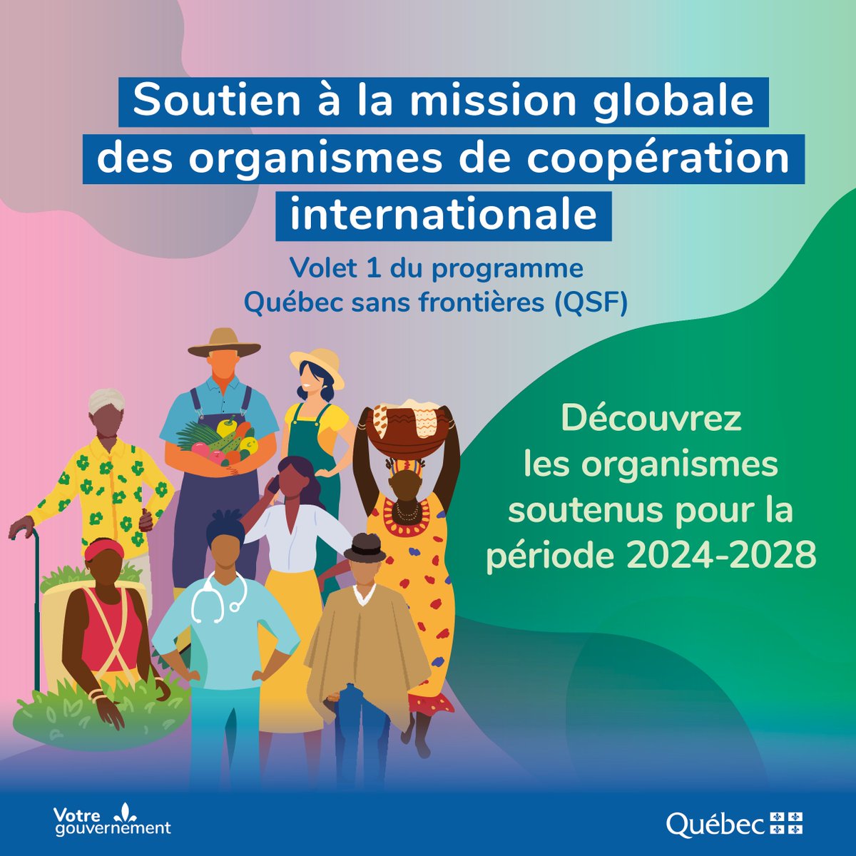 MRIF_Quebec's tweet image. #QSF | 18 M$ sur quatre ans pour soutenir 2⃣8⃣ organismes de coopération internationale québécois pour la réalisation de leur mission! 😲🤩 Plus d'info ➡️ quebec.ca/nouvelles/actu…🫶