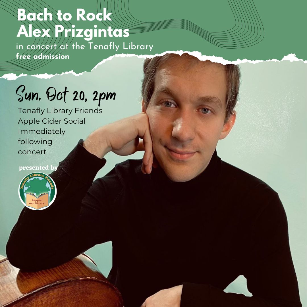 🎶 🎶 🎶  Sunday, Oct 20 at 2 pm at the Tenafly Public Library. Bach to Rock with Alex Prizgintas. Free admission. Arrive early to snag the best seat in the house. 🍎 🍏 Apple Cider Social following concert. bccls.libcal.com/event/12886661⁠
#music #livemusic #concerts #TenaflyNJ