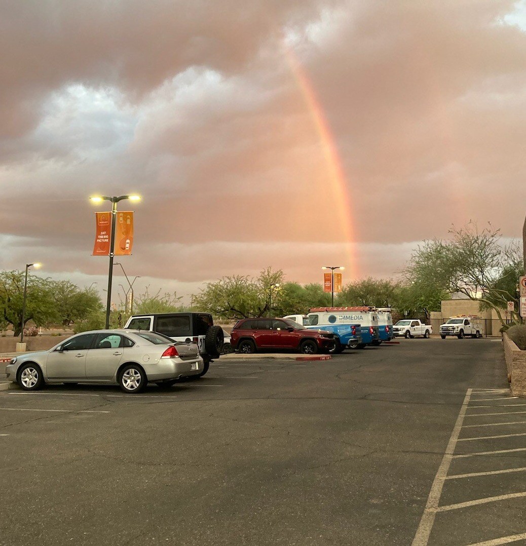 immediatech's tweet photo. Working with Immedia is like finding that pot of gold at the end of the rainbow. Our clients love seeing our vans in the parking lot—so much so, they even pointed the rainbow right at them! https://t.co/AJPqhJrBDG