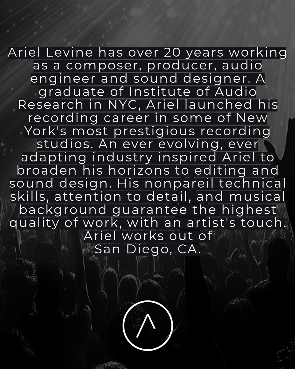 DesignAdaptive's tweet image. Meet Ariel Levine, Head of Audio Production and Editing at Adaptive Design Services.

#MeetTheTeam #AudioProduction #SoundDesign #CreativeProfessionals #AdaptiveDesignServices #Expertise #SanDiegoCreatives