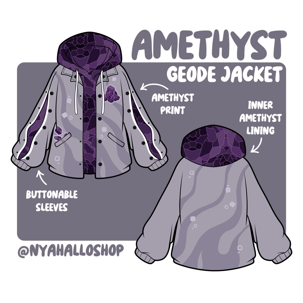 Amethyst geode jacket 🔮