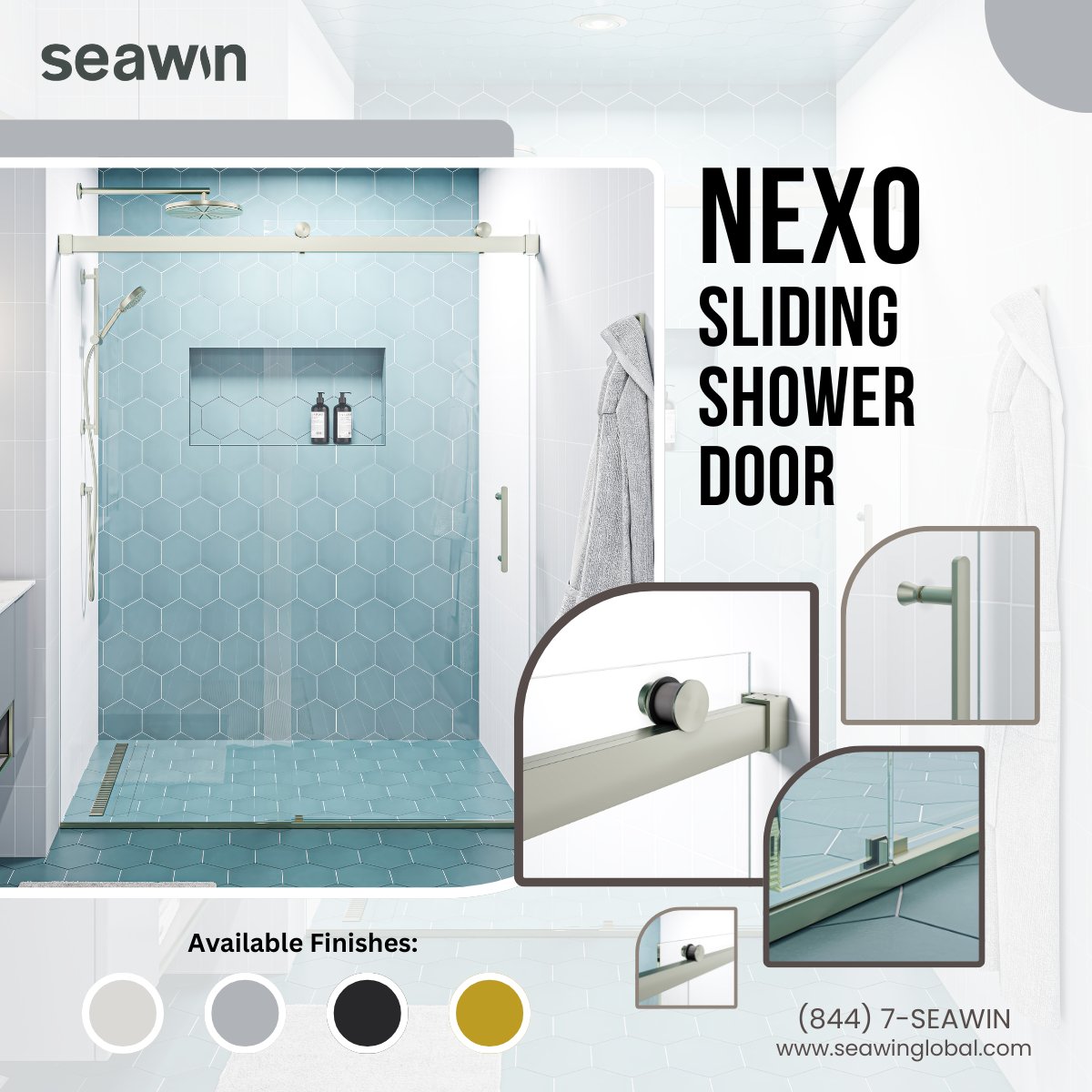 SeawinGlobal's tweet photo. Create a Stunning Bathroom with Seawin’s Shower Doors🌟

This easy-install, fully-frameless door boasts SmartWidth™ Adjustment for a perfect fit and a seamless, modern look. 

Shop Now: https://t.co/OHyUw6LNTg

#seawinglobal #homeinteriors #bathroomdesign https://t.co/YohSuTfUqp
