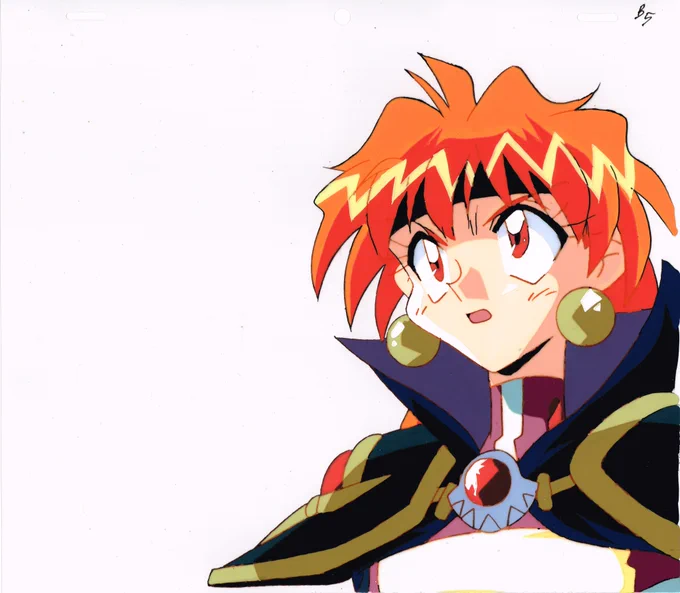 Slayers Next Animation Cel and Douga of Lina from episode 20. Was originally a Panoramic Cel but has been cut sadly. 