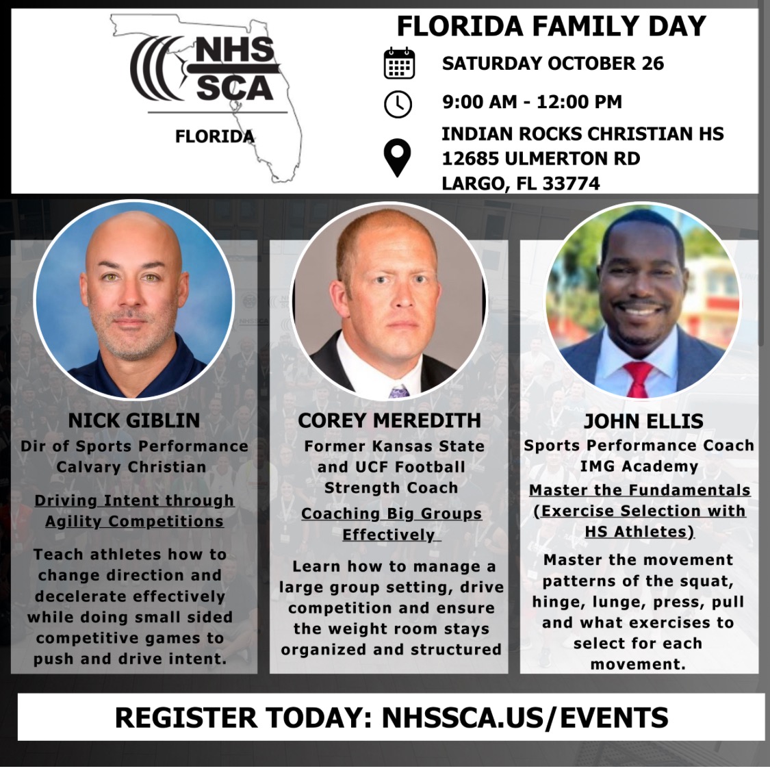FREE SPORTS PERFORMANCE CLINIC “Family Day” through the NHSSCA on OCTOBER 26th, 9am-12pm.

REGISTER TODAY:
nhssca.us/event/2024-nhs…