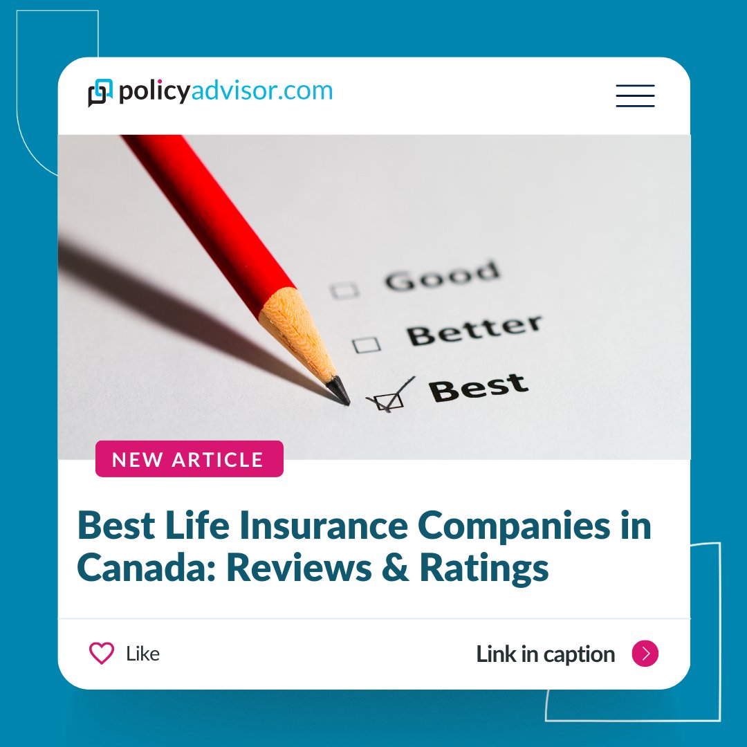policyadvisorhq's tweet image. Wondering which life insurance company is the best? 🏆 Compare Canada’s top-rated providers with in-depth reviews &amp;amp; ratings to make the smartest choice for your future. 💼📊 bit.ly/4e0skfv 
 #BestLifeInsurance #InsuranceReviews #SmartChoices #PolicyAdvisor