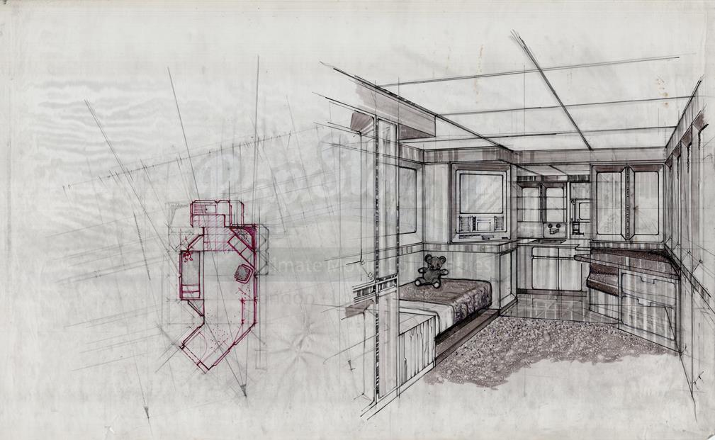 TheSpaceshipper's tweet photo. Aliens (1986): Ripley's apartment on Gateway Station

It's most likely the work of Syd Mead, but as I'm not 100% sure, I'm not telling you it's Syd Mead. 🙃 It could be from an art director. If someone knows 👋 https://t.co/MXCkVlVhcZ
