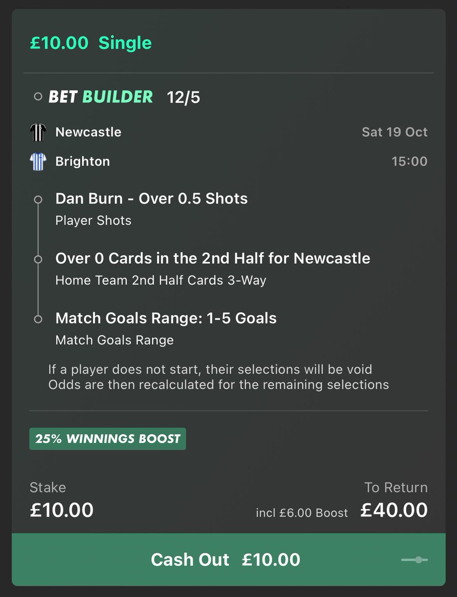 ValueBetSpotter's tweet photo. 📅 Newcastle vs Brighton
💰 £10 returns £40 (Bet365)

Dan Burn shots: 1, 1, 0, 1, 0, 1, 2, 0, 2, 1, 1, 1
✅ Shots vs Brighton: 1, 0, 4, 1, 1

Newcastle 2nd half cards: 2, 1, 2, 0, 2, 1, 2, 2, 1, 3, 2, 3, 1
✅ 2nd half cards vs Brighton: 3, 2, 0, 2, 1, 3, 1

There’s been between 1-5 goals in 8/9 Newcastle games.
✅ There’s been between 1-5 goals in 27/30 Brighton games.