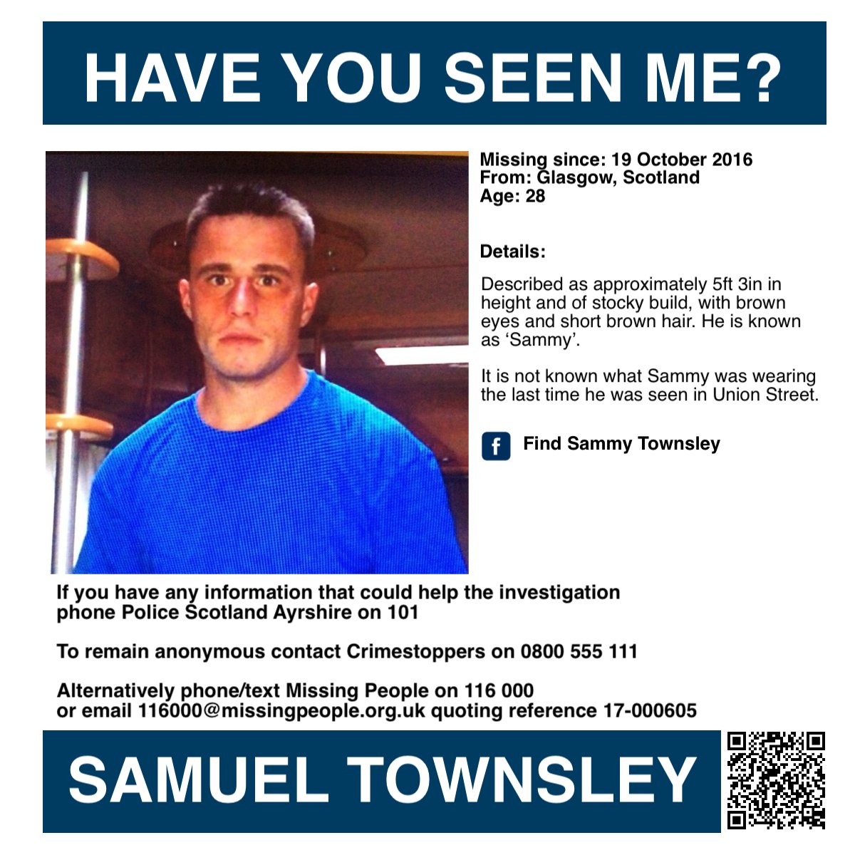 MisPersSupport's tweet photo. It is eight years today since Sammy went missing, please keep his family in your thoughts 🙏🏻
https://t.co/EfwXajX7Xl
#FindSammy #MissingPersonsSupport https://t.co/SePeRmnHE4