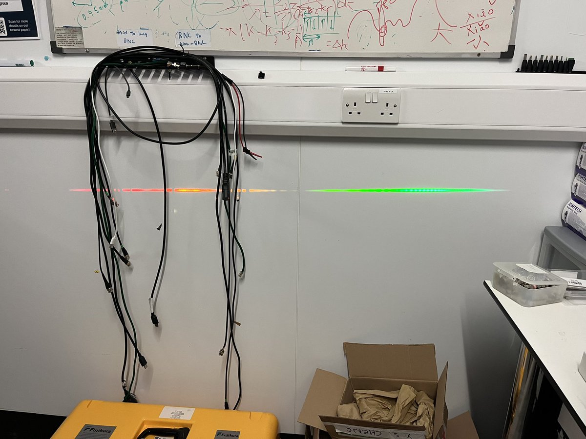 Working in optics labs can be kind of romantic. 🌈 (supercontinuum courtesy of Shan) #ultrafast