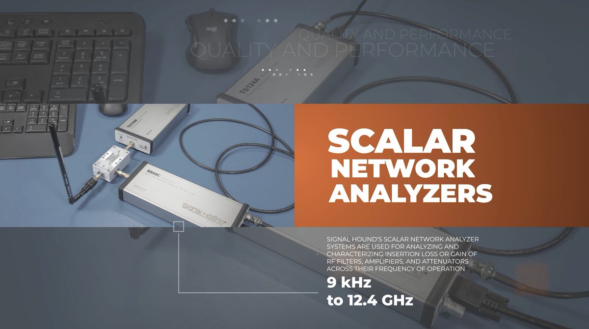 SignalHound's tweet photo. Signal Hound offers three powerful Scalar Network Analyzers - a 6 GHz, 12.4 GHz, and 4.4 GHz - combining well-regarded #spectrumanalyzers and #trackinggenerators for precise #spectrumanalysis, insertion loss, and return loss measurements.
These #ScalarNetworkAnalyzers facilitate the evaluation and troubleshooting of #RF and #microwave components, including #filters, #amplifiers, and #antennas, across a broad #frequencyrange. With #connectivity options for seamless integration and applications in educational and research settings, they revolutionize your approach to #RFtest and measurement.
https://t.co/pWCDaHQg8r