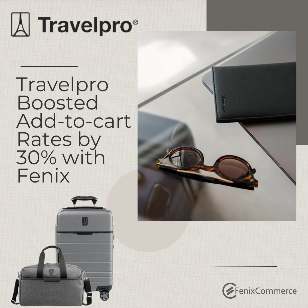 FenixCommerce's tweet image. Feel good Friday!!!! 

Travelpro Products, Inc., boosted add-to-cart rates by 30% with FenixCommerce

#Ecommerce #Shipping #Ai #FenixCommerce #HolidayShopping #TravelPro