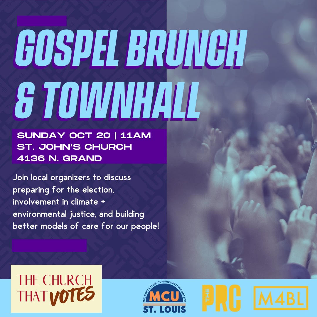 MCU St. Louis (@mcustlouis) on Twitter photo Community Health and Safety is on the ballot this November 5th. Come through to St. John’s Church this Sunday! Bring all your people! This event is open to all. Brunch and bops provided.
<a href="/m4blaction/">Movement for Black Lives Action</a>
<a href="/PeoplesPlanSTL/">People's Plan STL</a> Community Health and Safety is on the ballot this November 5th. Come through to St. John’s Church this Sunday! Bring all your people! This event is open to all. Brunch and bops provided.
<a href="/m4blaction/">Movement for Black Lives Action</a>
<a href="/PeoplesPlanSTL/">People's Plan STL</a>