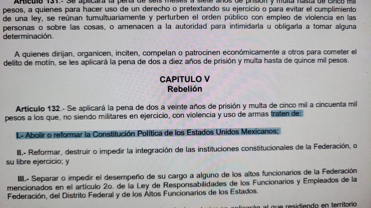 JoshGN85's tweet photo. @El_Universal_Mx Ya que los denuncien por Sedición a todos los Jueces y Magistrados que sigan entorpeciendo la reforma. https://t.co/ercHU74cES