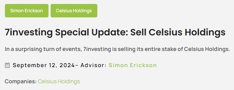 7Innovator's tweet image. In the interest of transparency, I've also made my official Celsius $CELH sell recommendation available for everyone to read.

Just feels like the right thing to do here.

7investing.com/company-update…