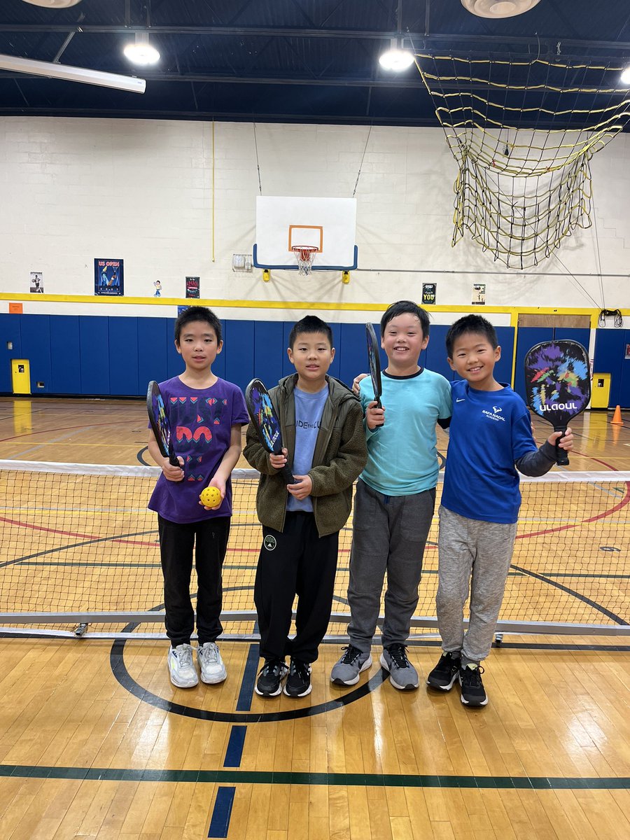 sledge_samantha's tweet photo. Also wrapped up our Pickleball Tournament. Great job to our 4th and 5th grade winners Jayden and Brandon! https://t.co/vxeuxxK348