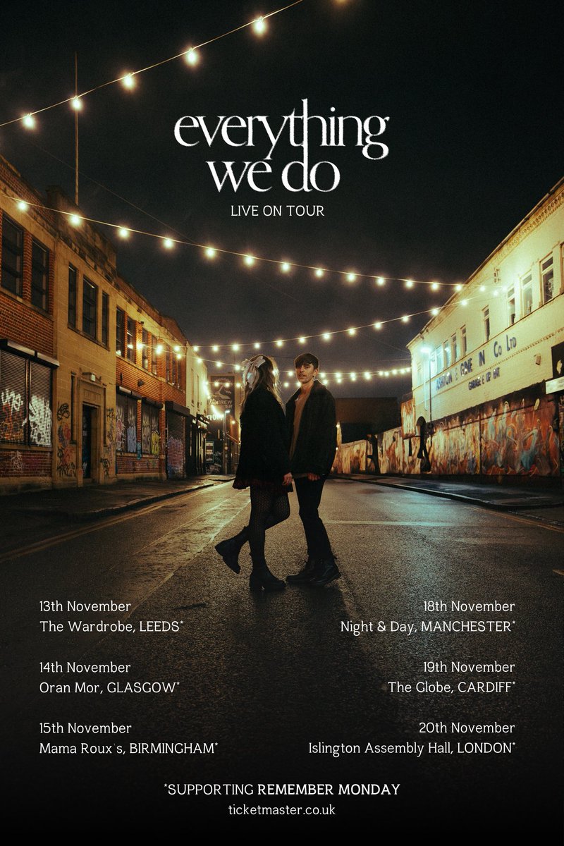 everything we do (@everythingwedo_) on Twitter photo UK tour supporting the incredible <a href="/remembermonday_/">REMEMBER MONDAY ☼☽ ✩</a> is coming up very soon… who’s got their tickets? 🧡🩵 UK tour supporting the incredible <a href="/remembermonday_/">REMEMBER MONDAY ☼☽ ✩</a> is coming up very soon… who’s got their tickets? 🧡🩵